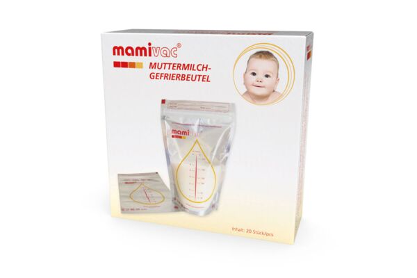 mamivac® Muttermilch-Gefrierbeutel Verpackung